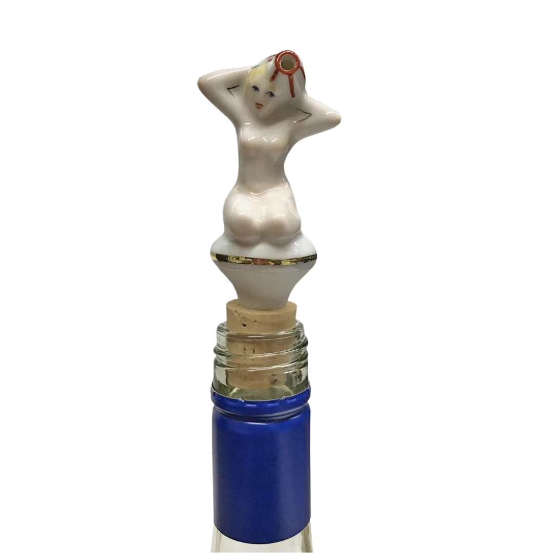 Porcelain Nudie Schnapps Pourer by Lindner Porcelain