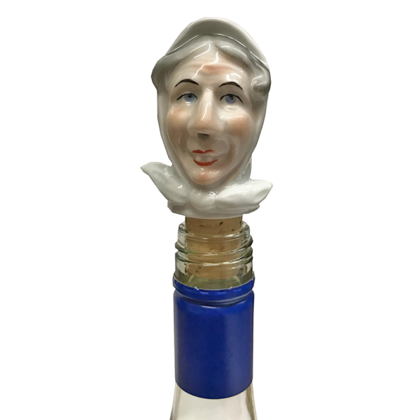 Porcelain Lady Schnapps Pourer by Lindner Porcelain