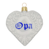 Porcelain Oma or Opa Swirl Heart Ornament by Lindner Porzellanfabrik KG