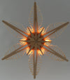 Illuminated Hanging Star, 32cm, with 6 flat curl trees and double tree center by Martina Rudolph