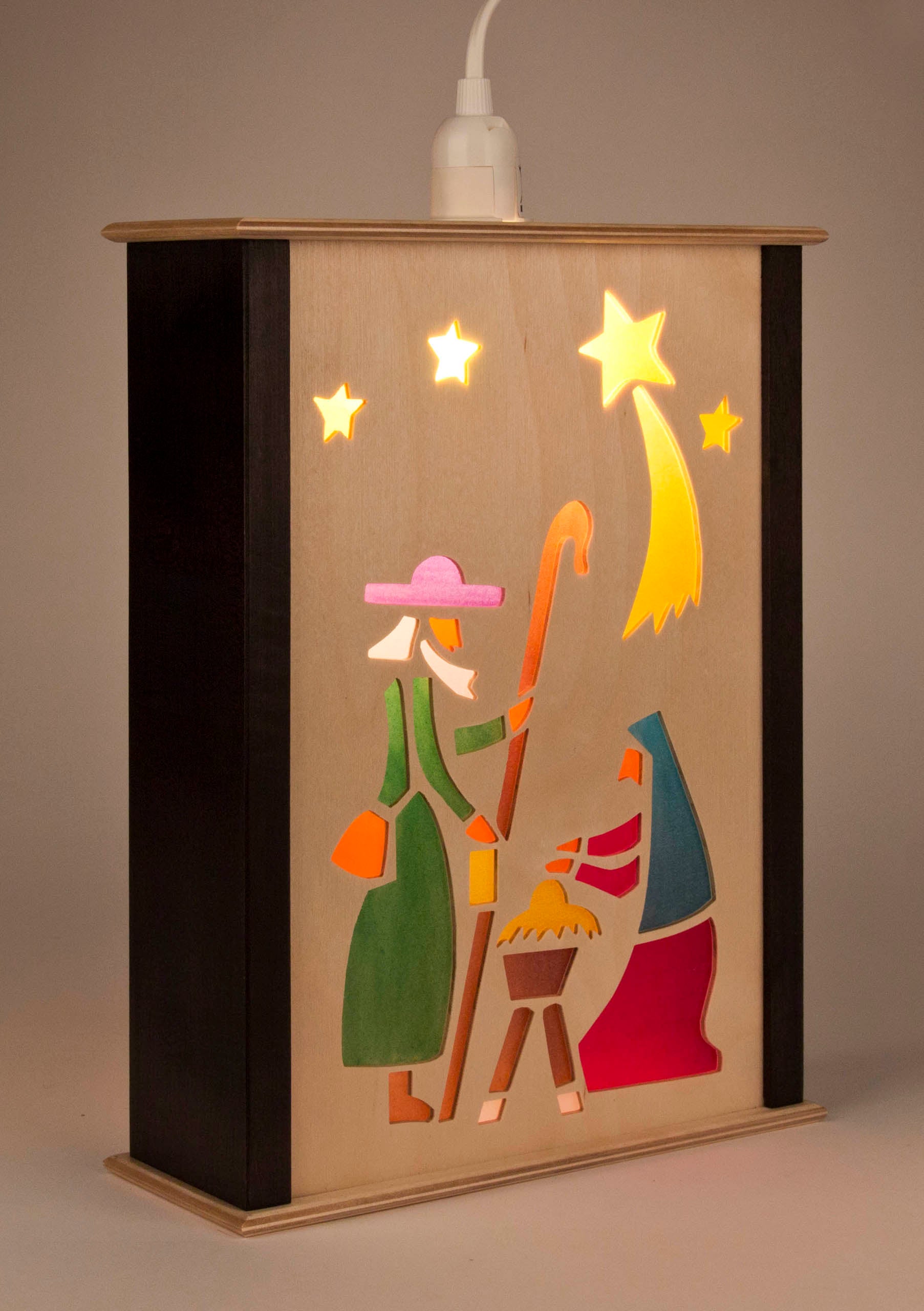 Electric Window Lantern with Nativity by Thomas Morgenstern