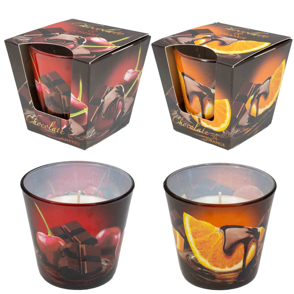 Scented Candle in decorative glass, Chocolate by EWA Kerzen