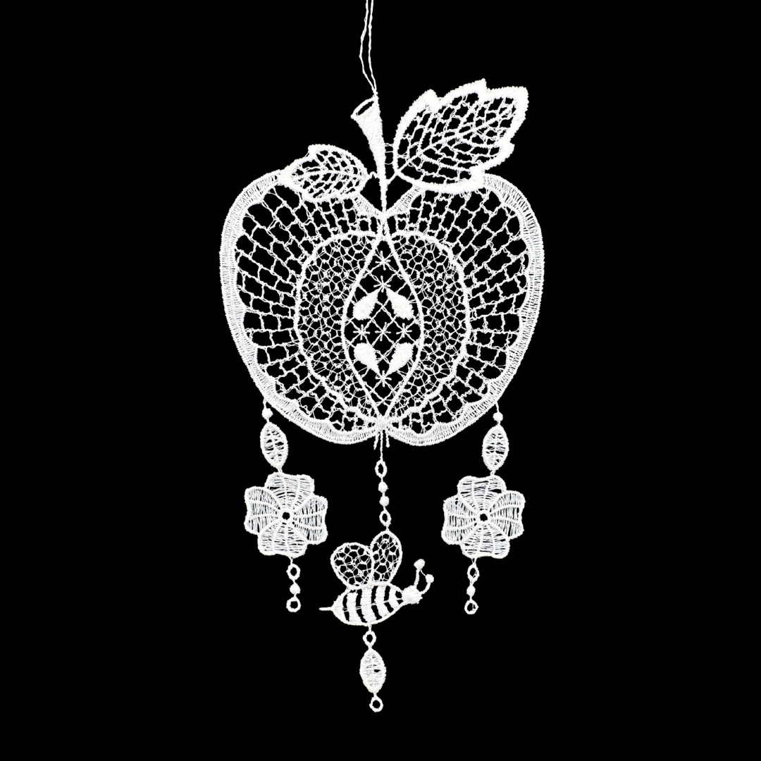 Lace Apple Dangle Ornament by StiVoTex Vogel