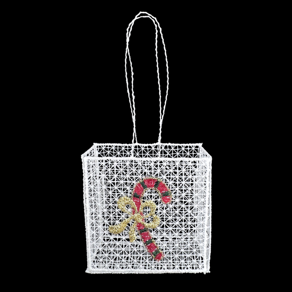 Lace Bag Ornament, Candy Cane by StiVoTex Vogel