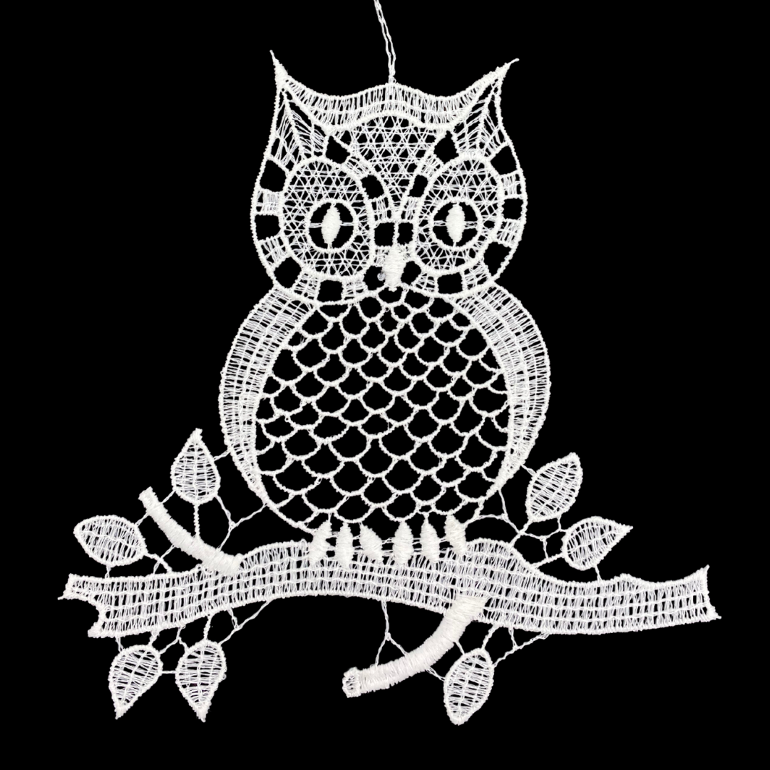 Owl on Branch Ornament by StiVoTex Vogel