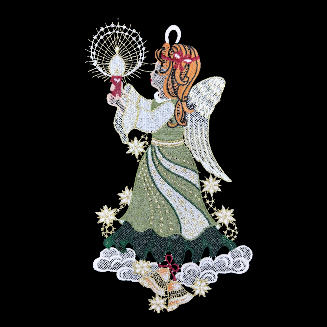 Angel with Candle Ornament by StiVoTex Vogel