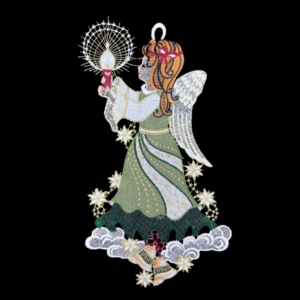 Angel with Candle Ornament by StiVoTex Vogel