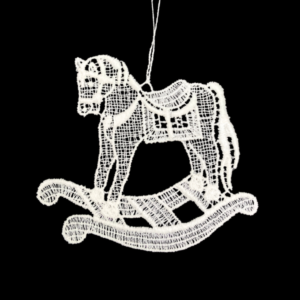 Rocking Horse Lace Ornament by StiVoTex Vogel