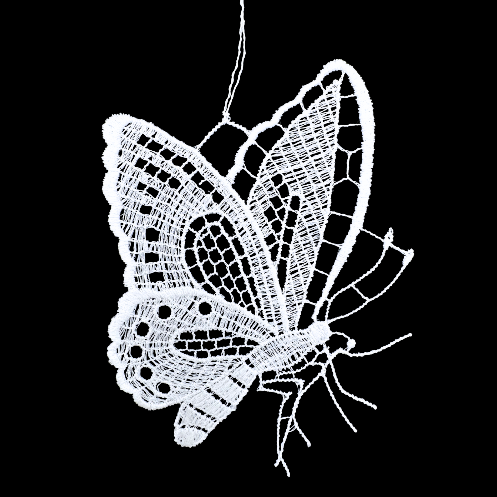 Lace Butterfly Wings Up Ornament by StiVoTex Vogel