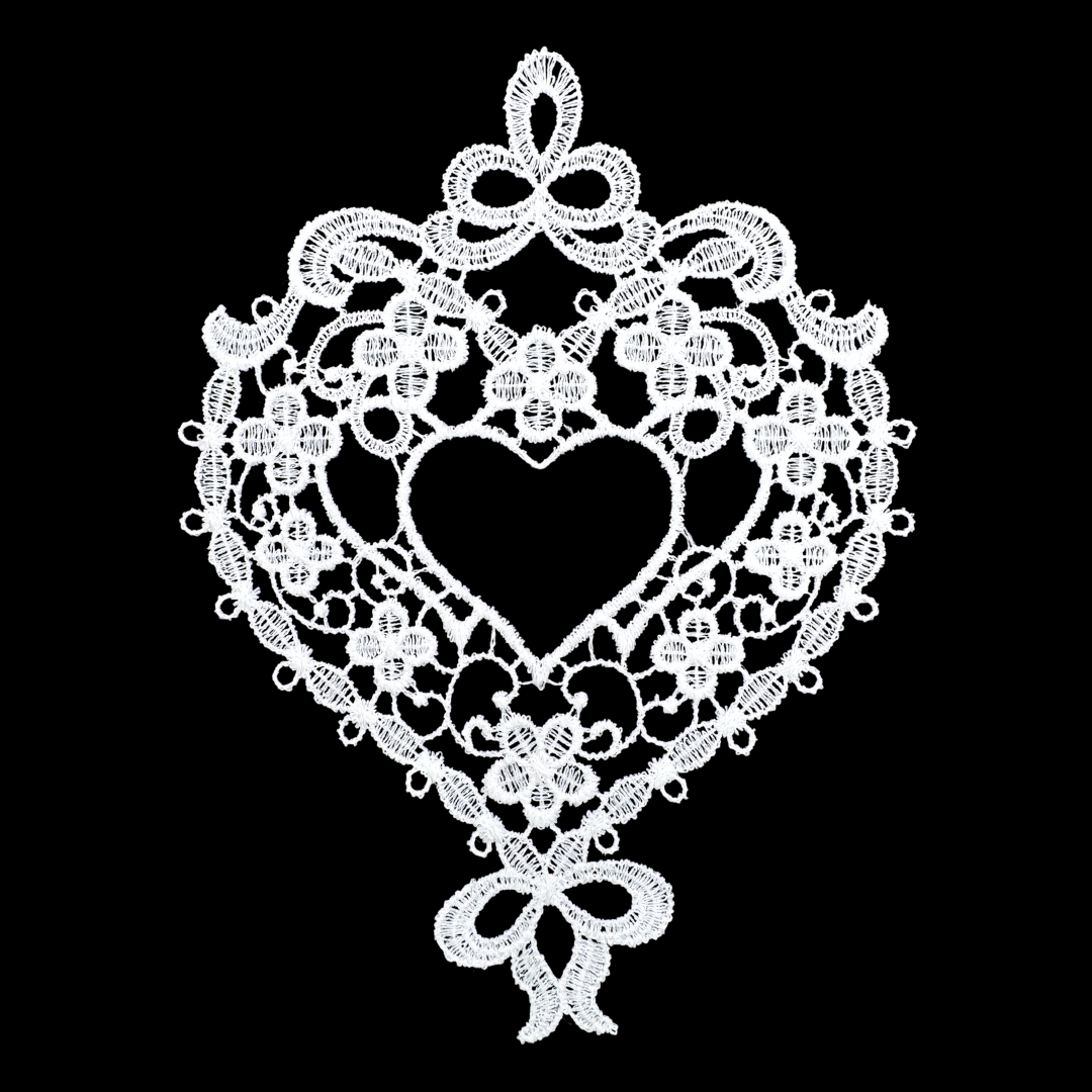 Lace Heart with Flowers Window Picture by StiVoTex Vogel