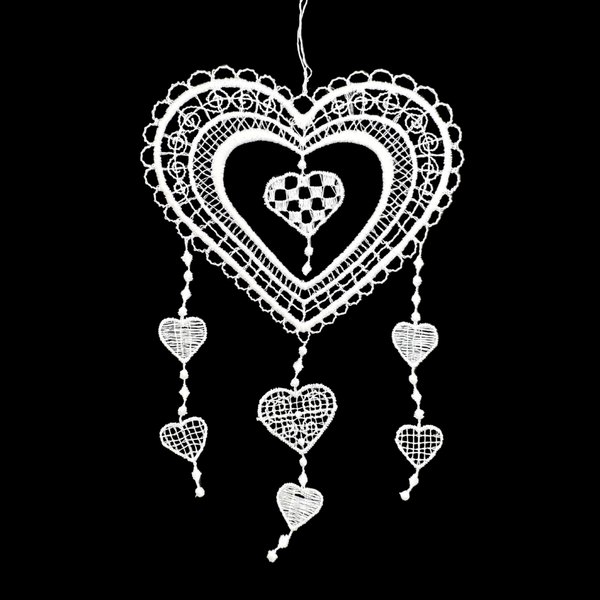 Lace Heart Hangers Ornament by StiVoTex Vogel