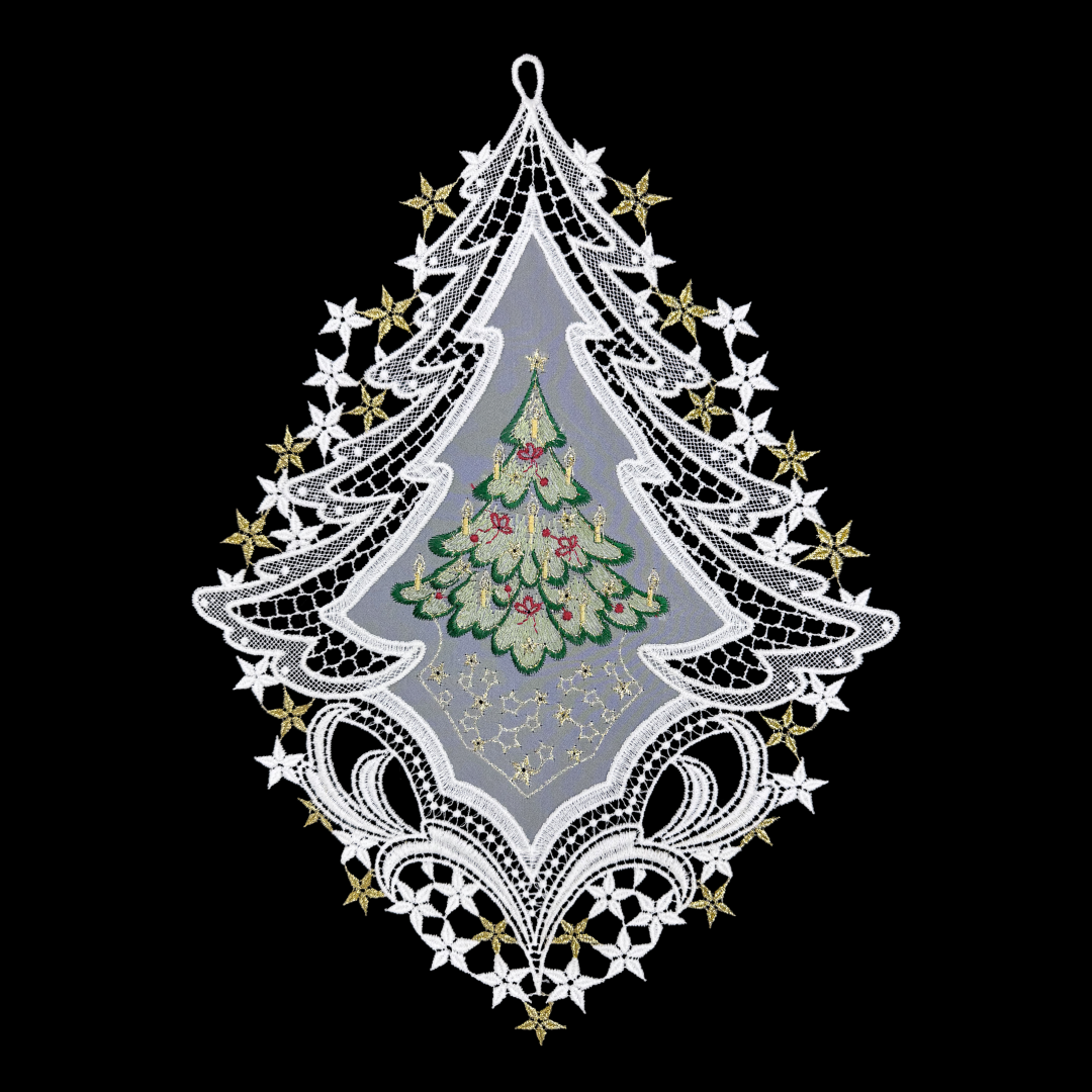 Lace Christmas Tree Window Picture by StiVoTex Vogel
