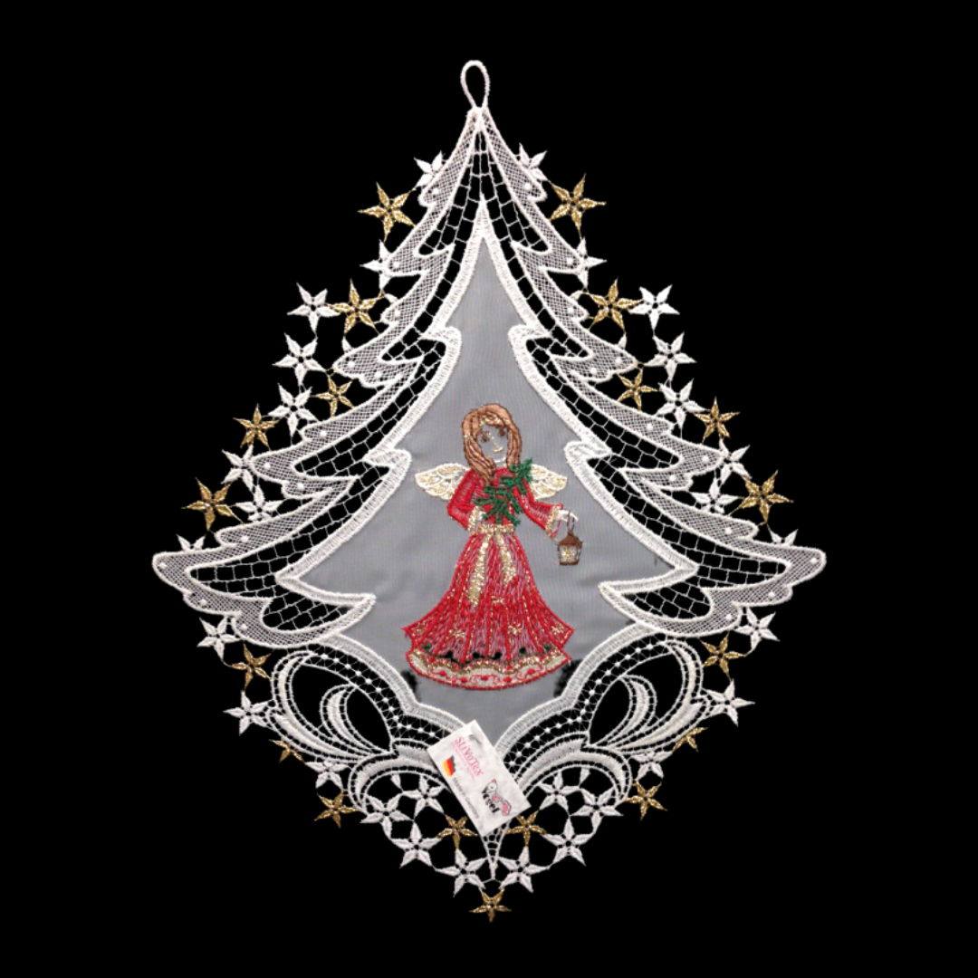 Lace Angel in Red Window Picture by StiVoTex Vogel
