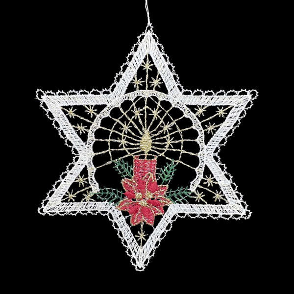 Color Lace Star with Candle by StiVoTex Vogel