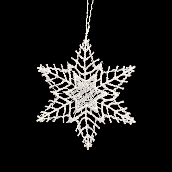 Lace Small Snowstar one Ornament by StiVoTex Vogel