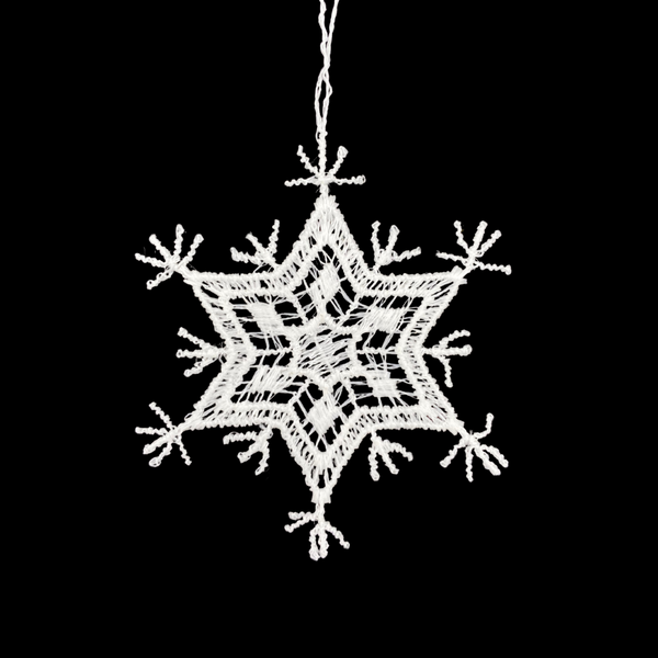 Lace Small Snowstar Two Ornament by StiVoTex Vogel