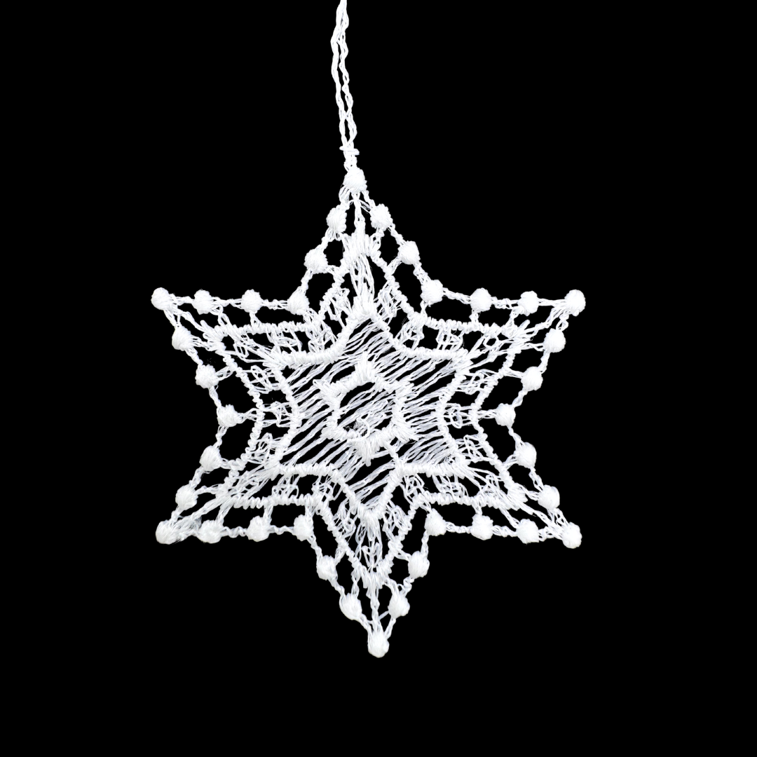 Lace Small Snowstar three Ornament by StiVoTex Vogel