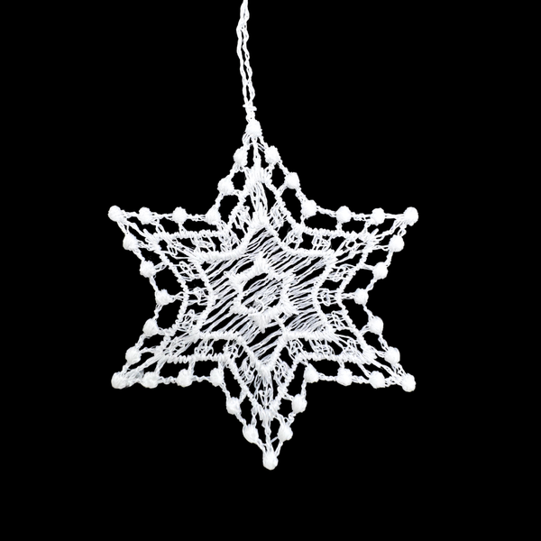 Lace Small Snowstar three Ornament by StiVoTex Vogel