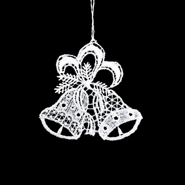 Lace Double Bell Ornament by StiVoTex Vogel