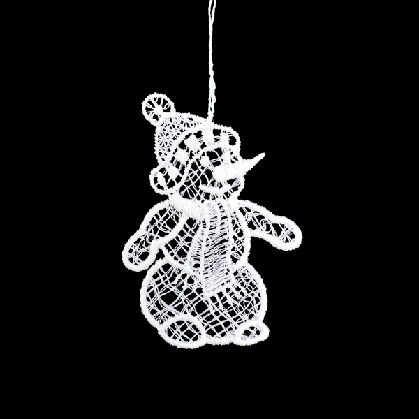 Lace Small Snowman Ornament by StiVoTex Vogel