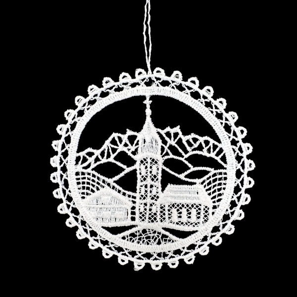 Lace Circle with Church Ornament by StiVoTex Vogel