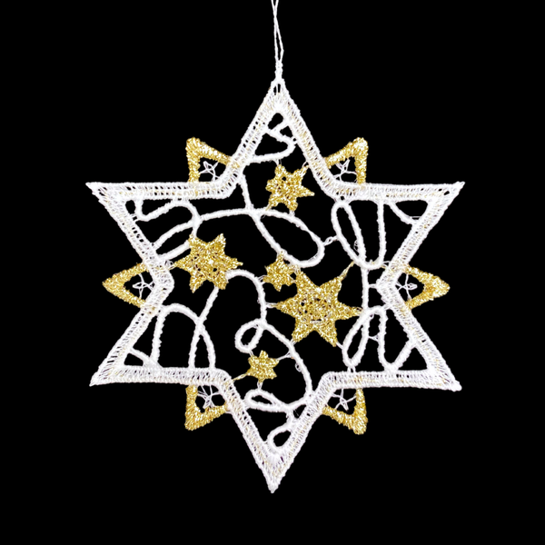 Star with Gold two Ornament by StiVoTex Vogel