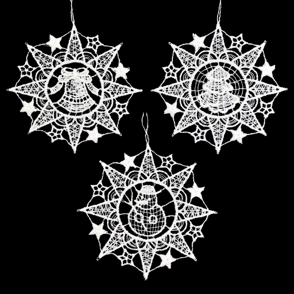 Lace 8 Pointed Star Ornament by StiVoTex Vogel