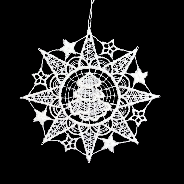 Lace 8 Pointed Star Ornament by StiVoTex Vogel