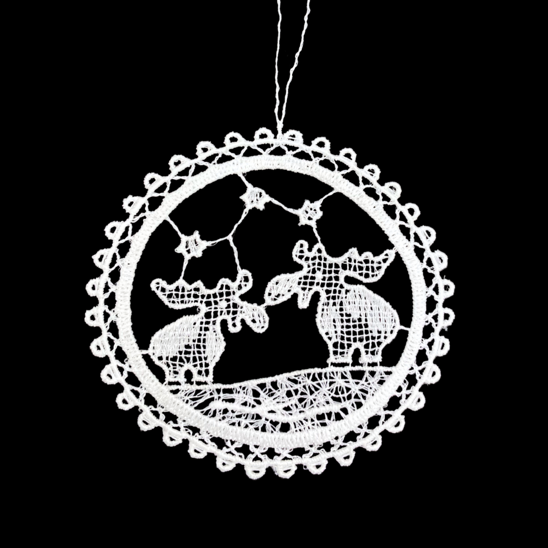 Lace Elk Lace Ornament by StiVoTex Vogel