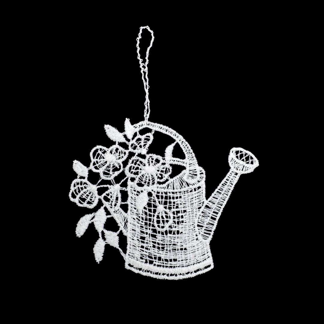 Lace Watering Can Ornament by StiVoTex Vogel