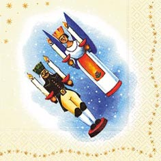 Miner and Angel Luncheon Size Paper Napkins