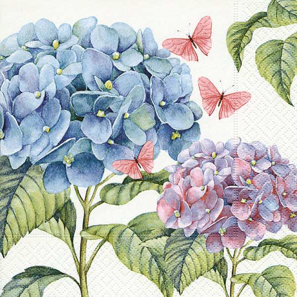 Gentle Hydrangea Luncheon Size Paper Napkins