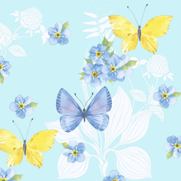 Butterfly Dance Luncheon Size Paper Napkins