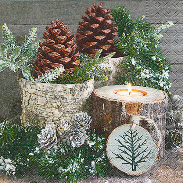 Natural Composition Luncheon Size Paper Napkins