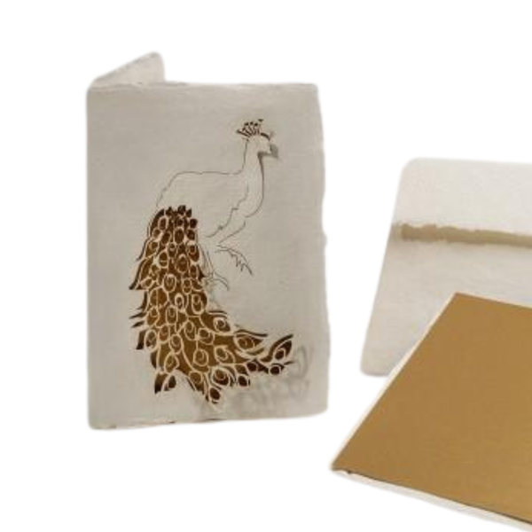 Peacock, Handmade card by Formes-Berlin
