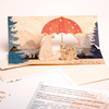 Cats under umbrella Wood Card by Formes-Berlin