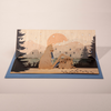 Cats under umbrella Wood Card by Formes-Berlin