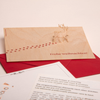 Reindeer Frohe Weihnachten Wood Card by Formes-Berlin