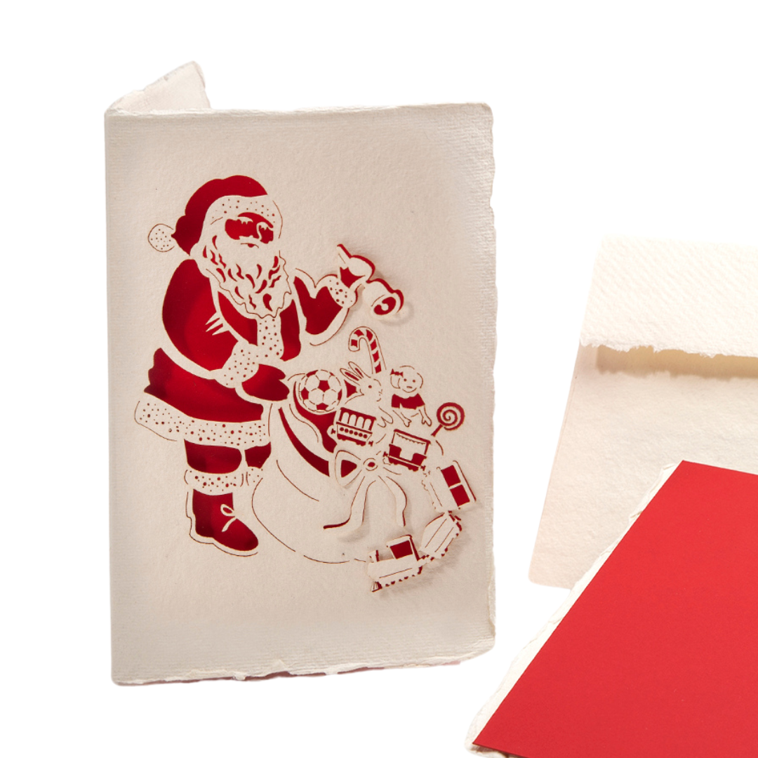Santa Handmade Card by Formes-Berlin