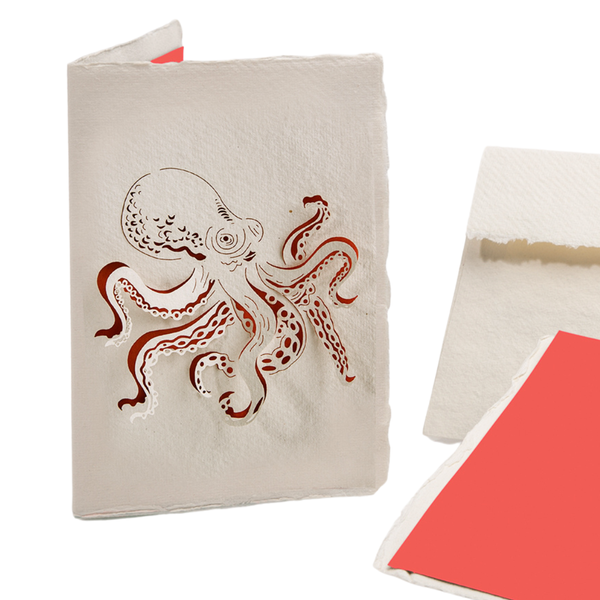 Octopus Handmade Card by Formes-Berlin