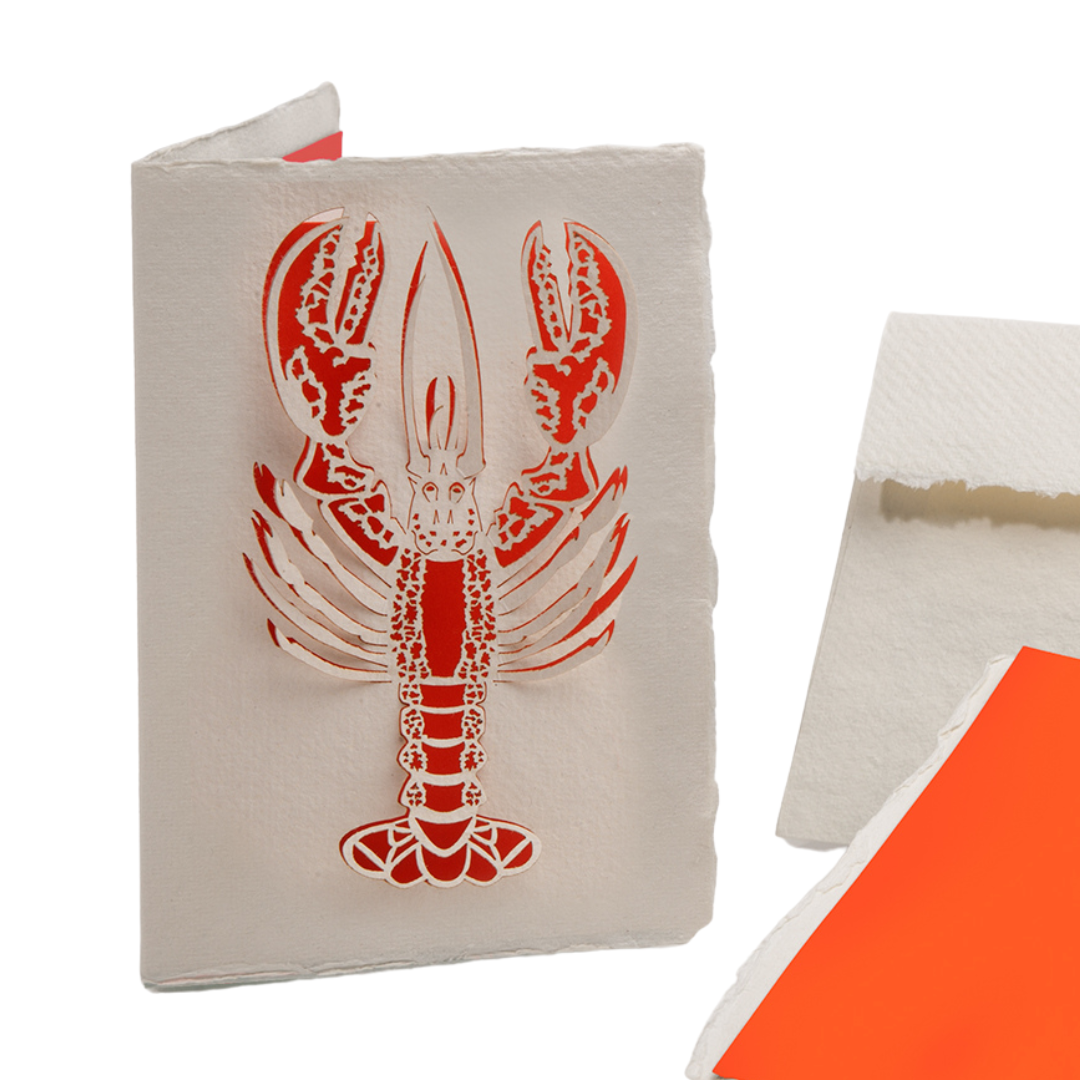 Lobster Handmade Card by Formes-Berlin