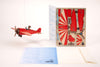 Airplane 3D Wood Decoration Card by Formes-Berlin