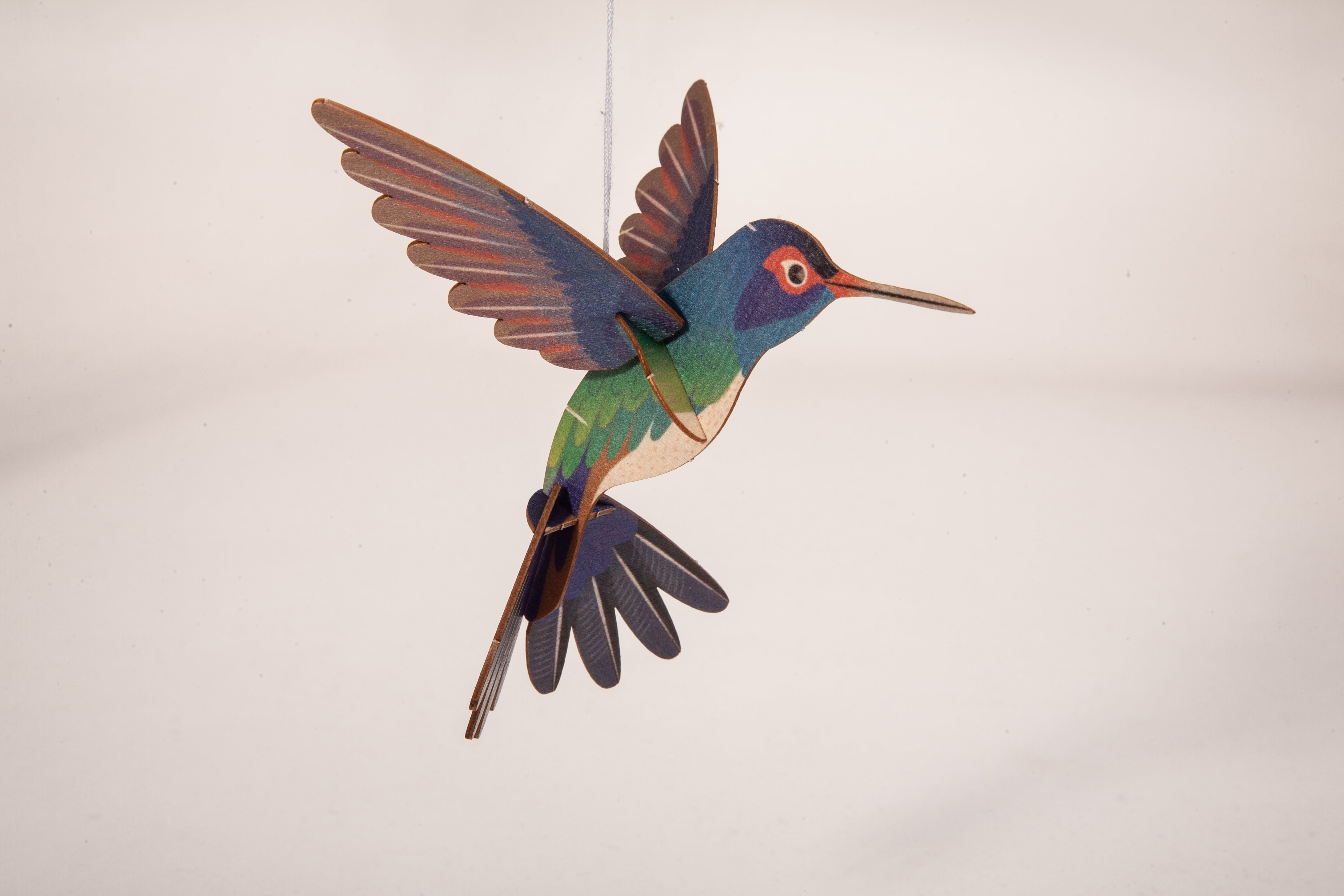 Hummingbird 3D Wood Decoration Card by Formes-Berlin