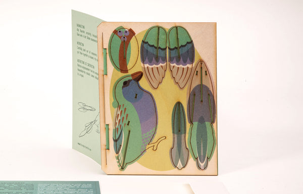 Bird 3D Wood Decoration Card by Formes-Berlin