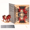Rocking Horse 3D Wood Decoration Card by Formes-Berlin