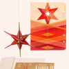 Red Star 3D Wood Decoration Card by Formes-Berlin