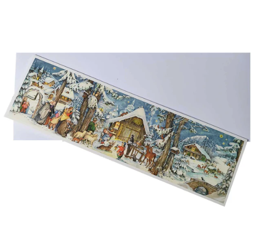 Midi Town Nativity Advent Calendar Card by Richard Sellmer Verlag