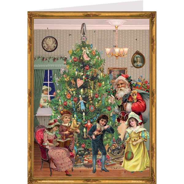 Victorian Santa Advent Calendar Card by Richard Sellmer Verlag