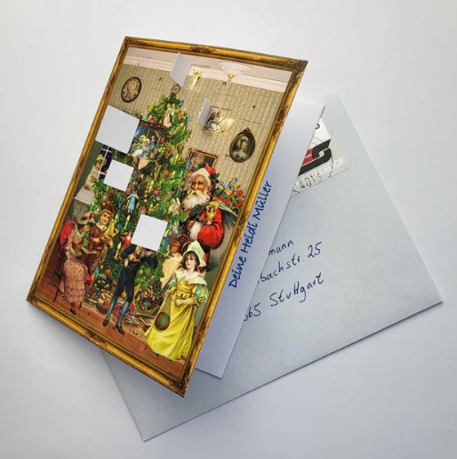 Victorian Santa Advent Calendar Card by Richard Sellmer Verlag