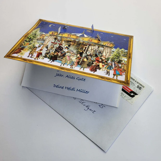 Merry-go-round Advent Calendar Card by Richard Sellmer Verlag